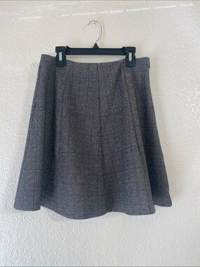 Rebecca Minkoff Gray Plaid Skater Skirt